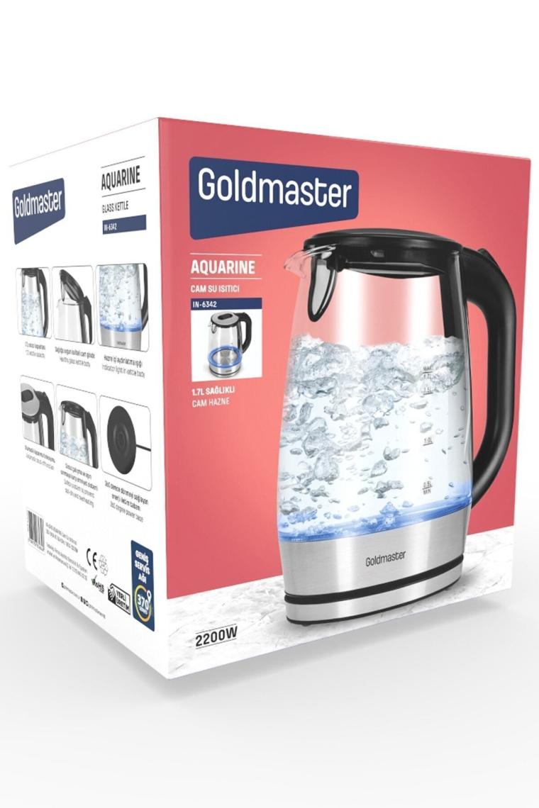 Aquarıne 1.7 Lt Işıklı Cam Kettle Su Isıtıcı