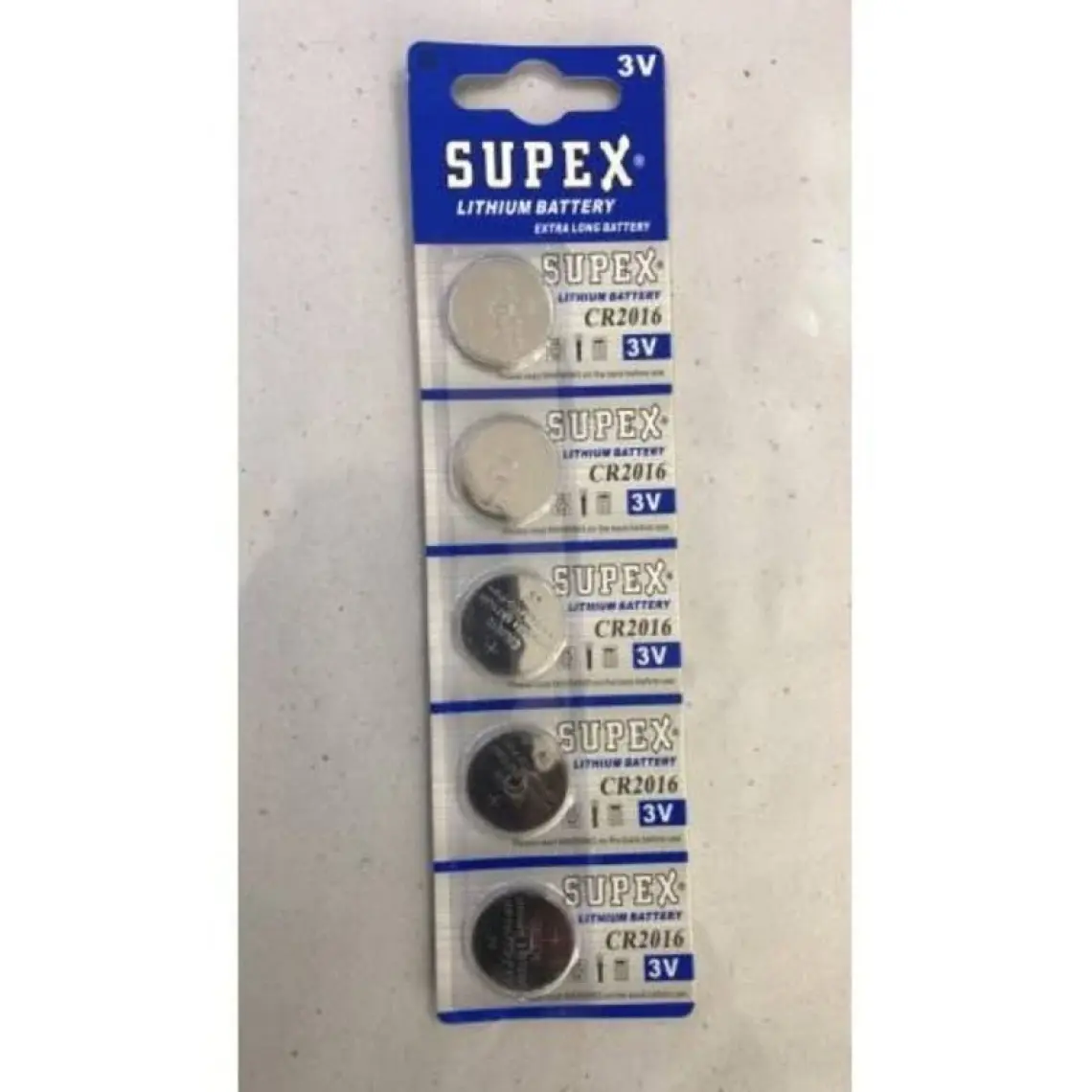 Supex CR-2016 3V Lityum Para Pil 5'li