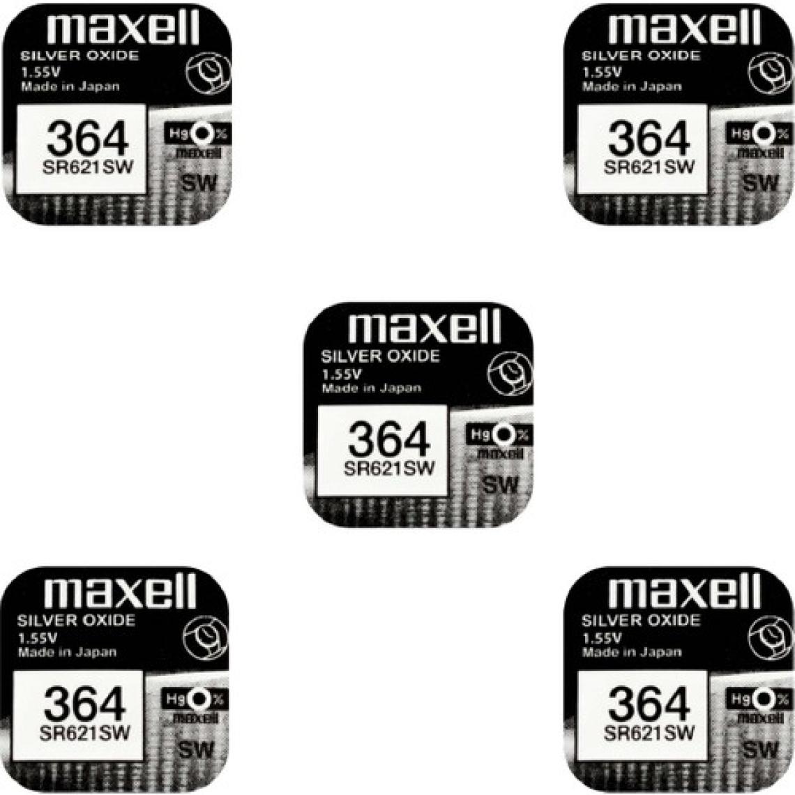 Maxell 364 SR621SW 1.55V Saat Pili 5'li