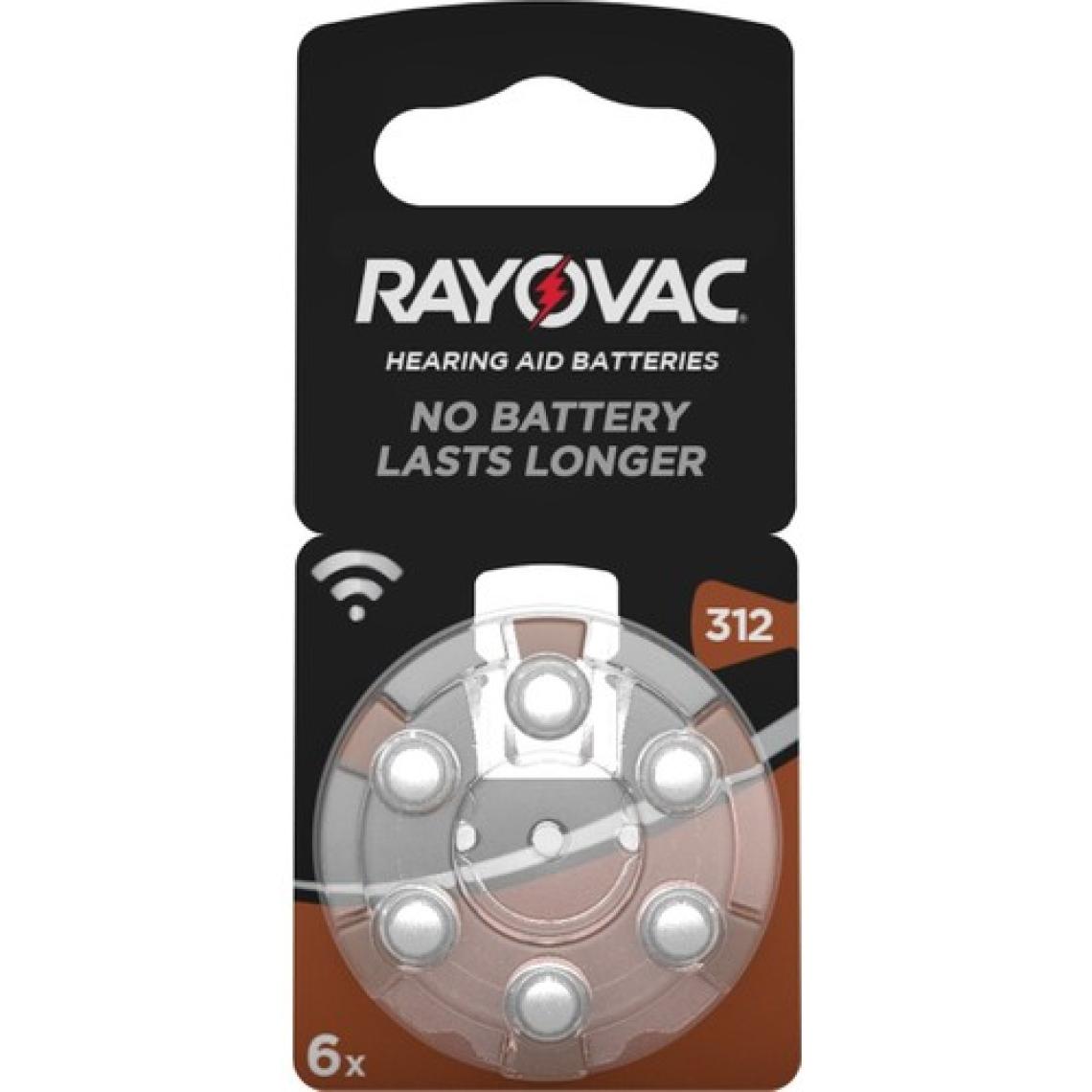 Rayovac Hearing Aid Batteries 312 Numara Blister İşitme Cihaz Pili 6'lı