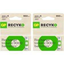 Gp Recyko 1000 Serisi Aaa Ince Kalem 8'li Şarj Edilebilir Pil