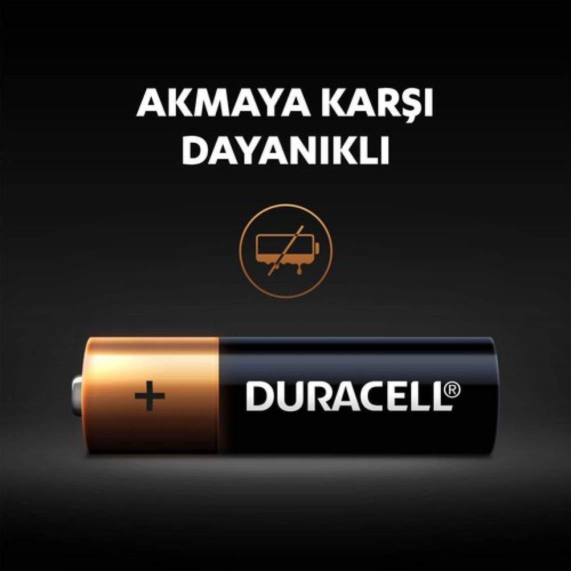 Duracell Alkalin AA Kalem Pil, 1,5 V LR6/MN1500, 4'lü paket