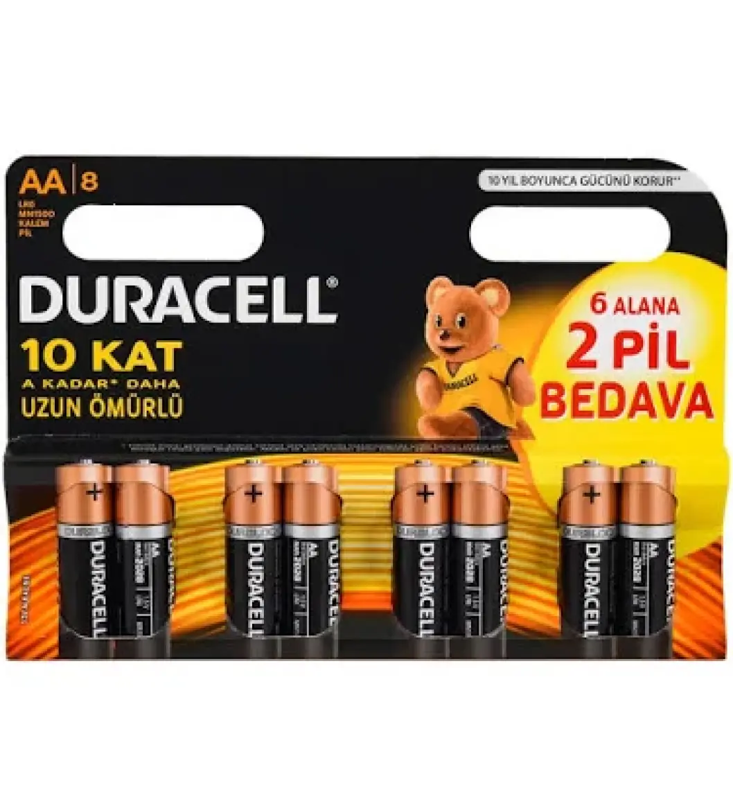 Duracell Alkalin Aa Kalem Piller 8’li Paket