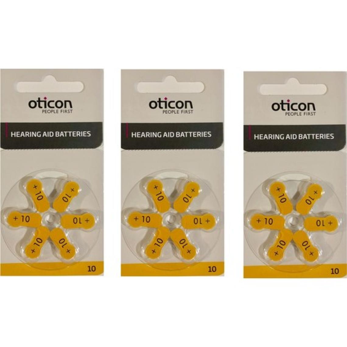 Oticon 10 Numara İşitme Cihazı Pili 3 Paket 18 Adet