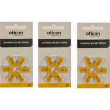 Oticon 10 Numara İşitme Cihazı Pili 3 Paket 18 Adet