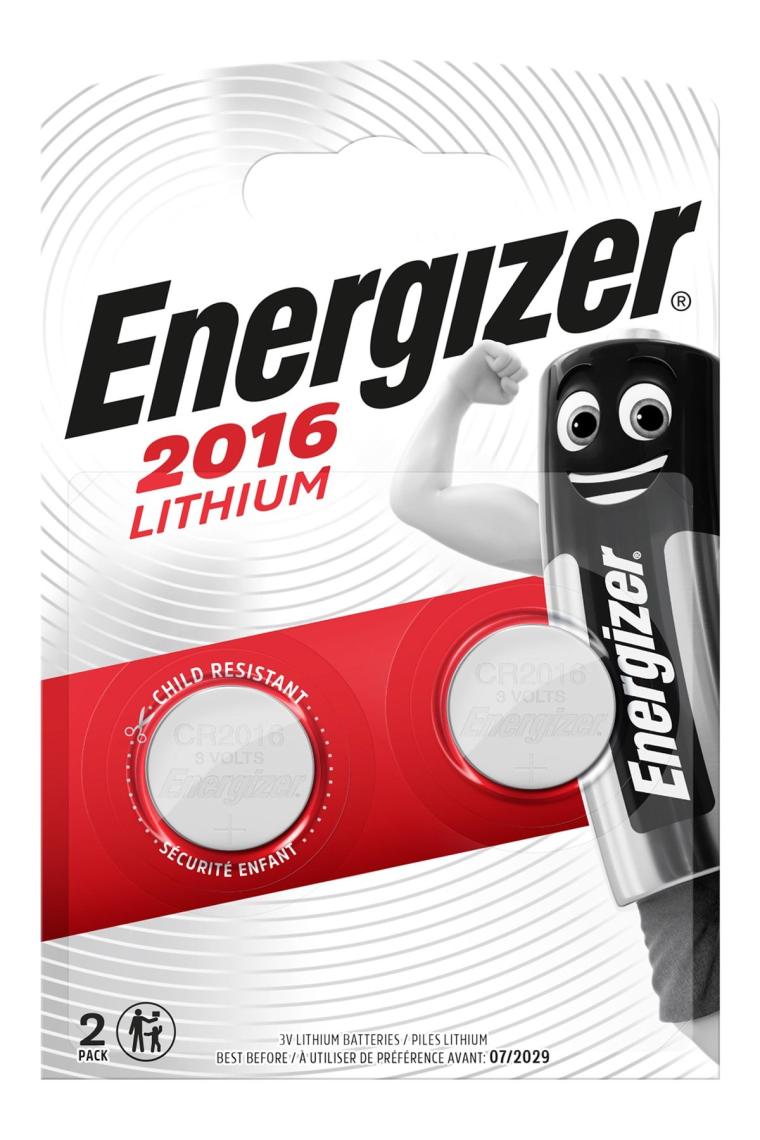 Energizer CR2016 3V 2'li Lityum Düğme Pil