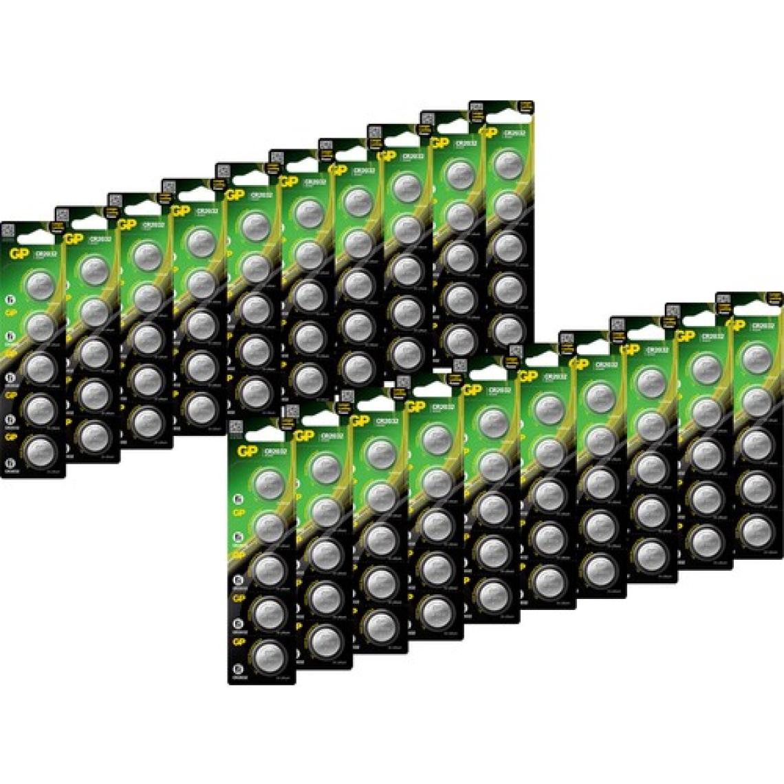 Gp CR2032 Lityum 3V Düğme Pil 5 Blister 20 Kart 100'lü
