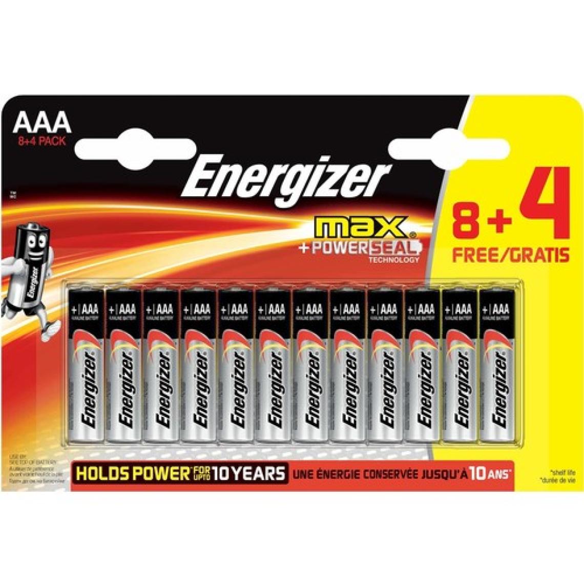 Energizer Alkaline Max Power Seal 8+4 AAA İnce Pil