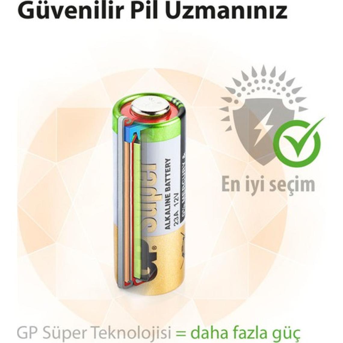 GP 23A 12 V Alkalin 5'li Pil