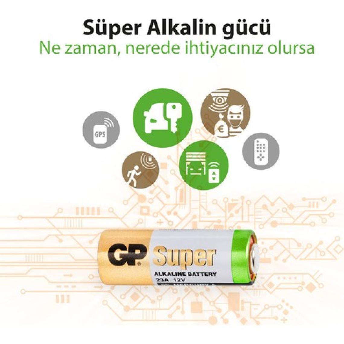 GP 23A 12 V Alkalin 5'li Pil