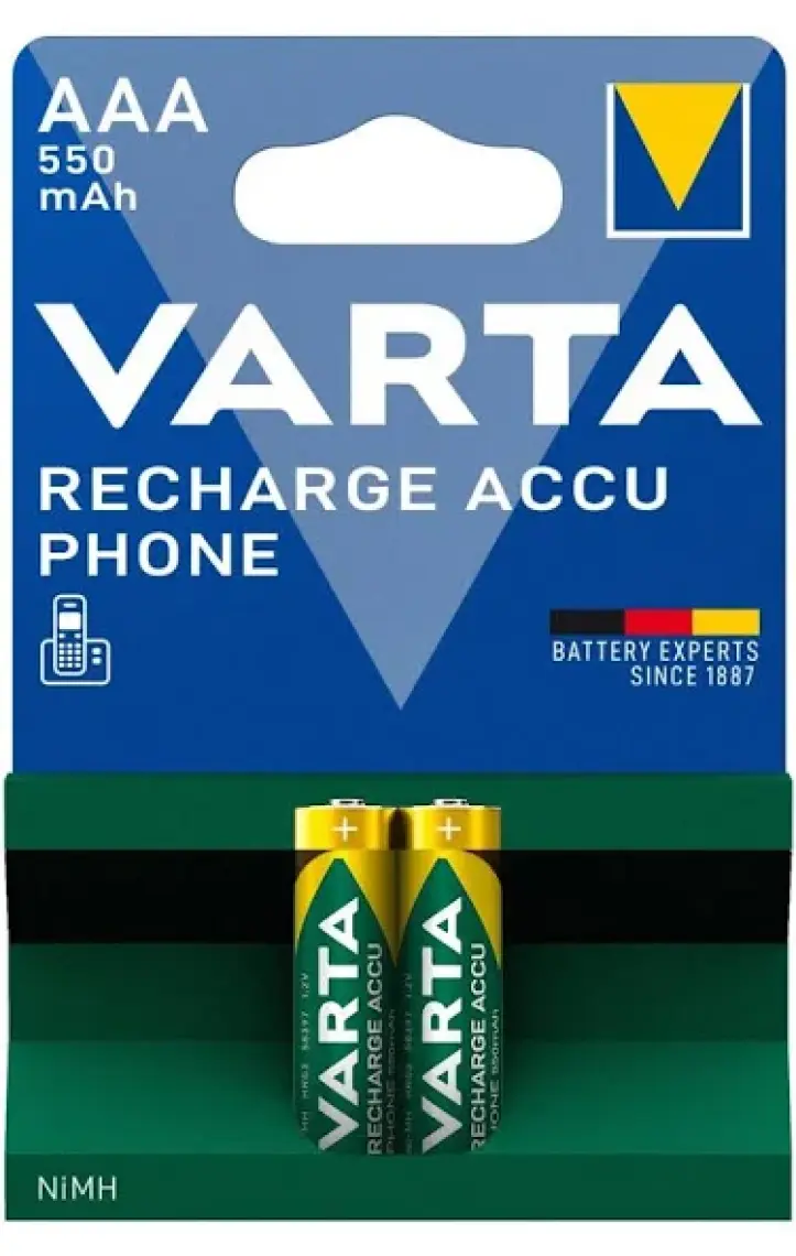 VARTA 550mAh AAA Şarj Edilebilir  2'li Pil