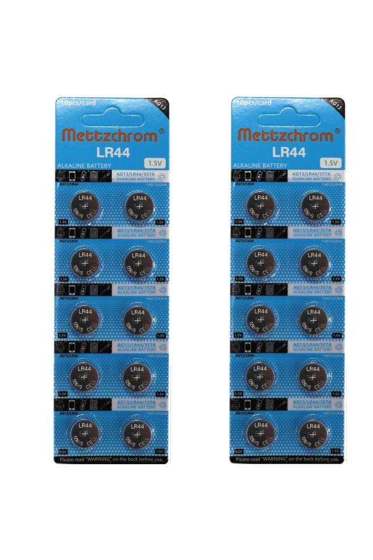 Mettzchrom Lazer Oyuncak Pili AG13 - LR44 - SR44 - A76 1.5V Alkalin Pil 20 Adet