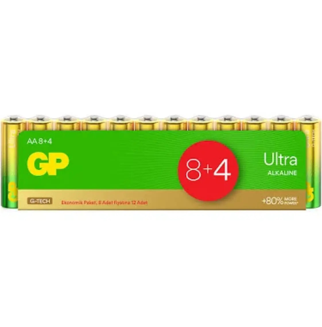 GP G-Tech LR6 AA Boy Ultra Alkalin Kalem Pil 12'li Paket GP15AU-VS12