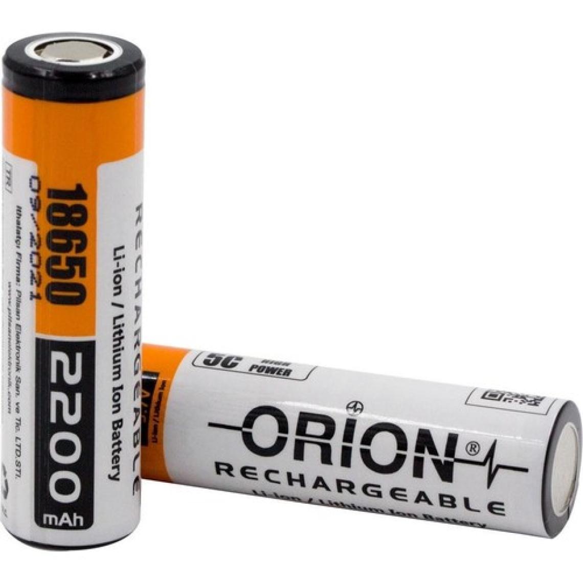 Orion 18650 3.7 V 2200 Mah Şarjlı Li-Ion Pil (Başsız)