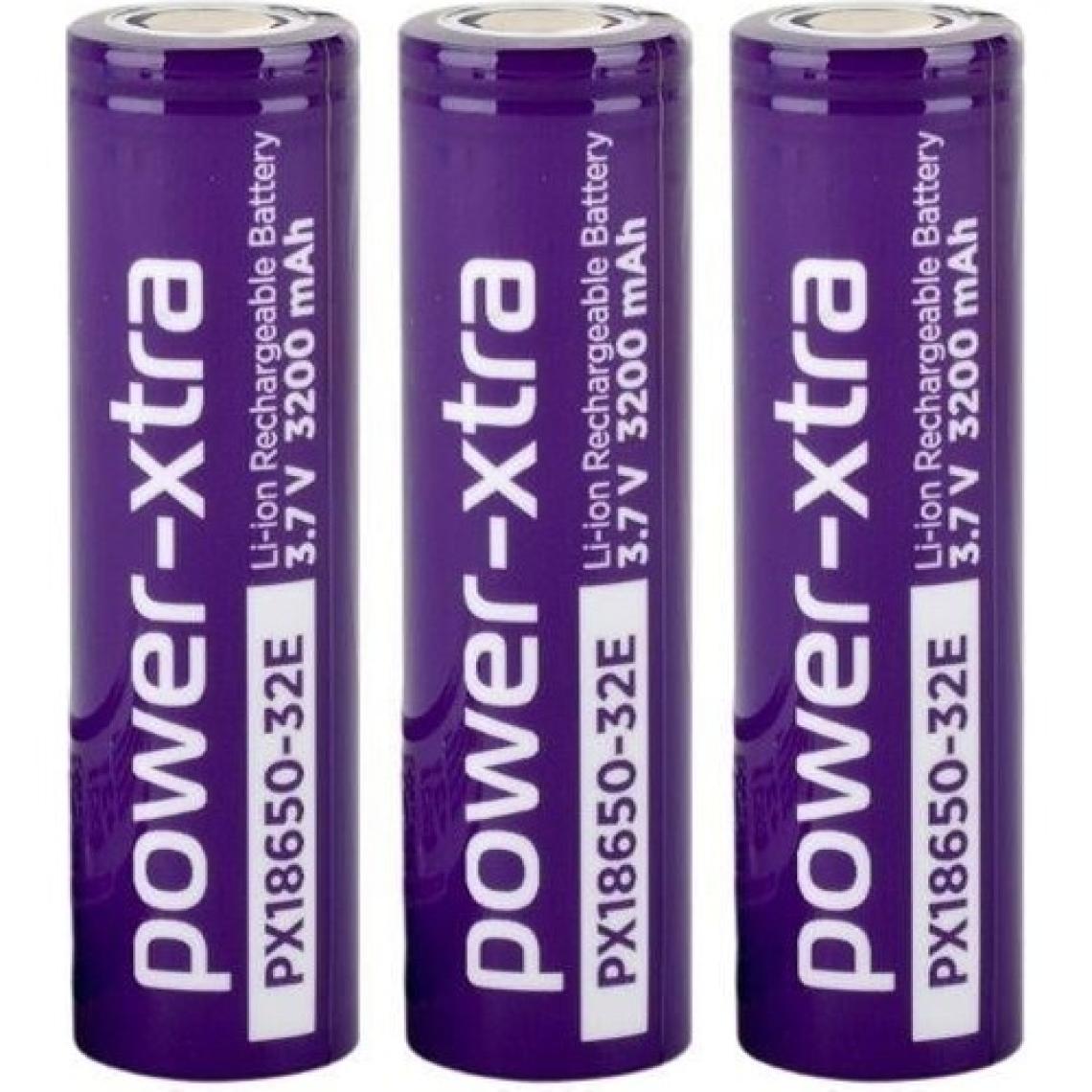 Power-Xtra PX18650-32E - 3.7V 3200 Mah Li-Ion Şarjlı Pil - 3c 3 Lü Paket