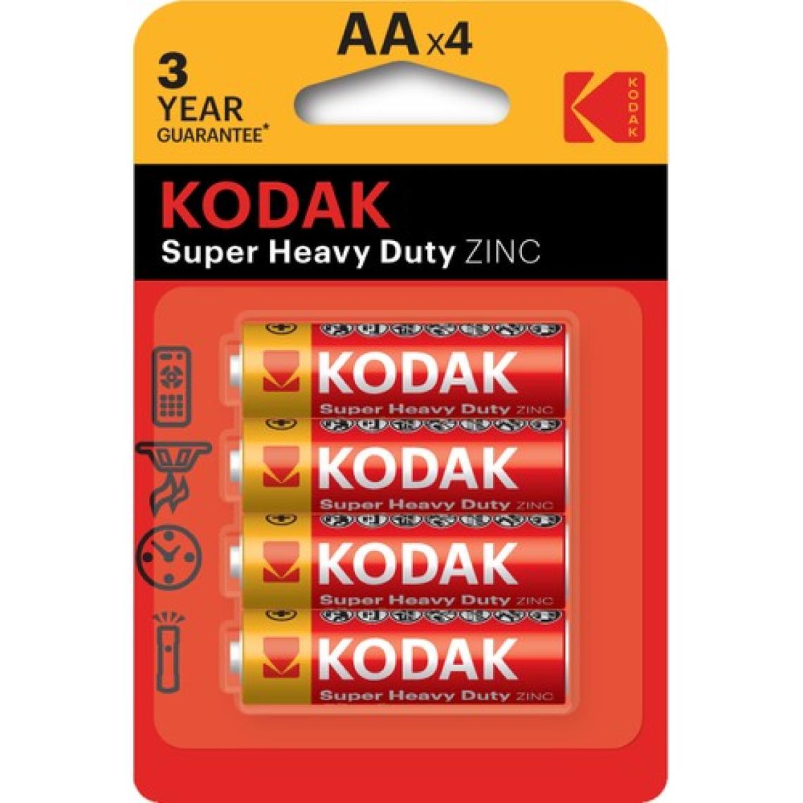 Kodak Blisterli Çinko Karbon Kalem Pil - 4'lü Paket