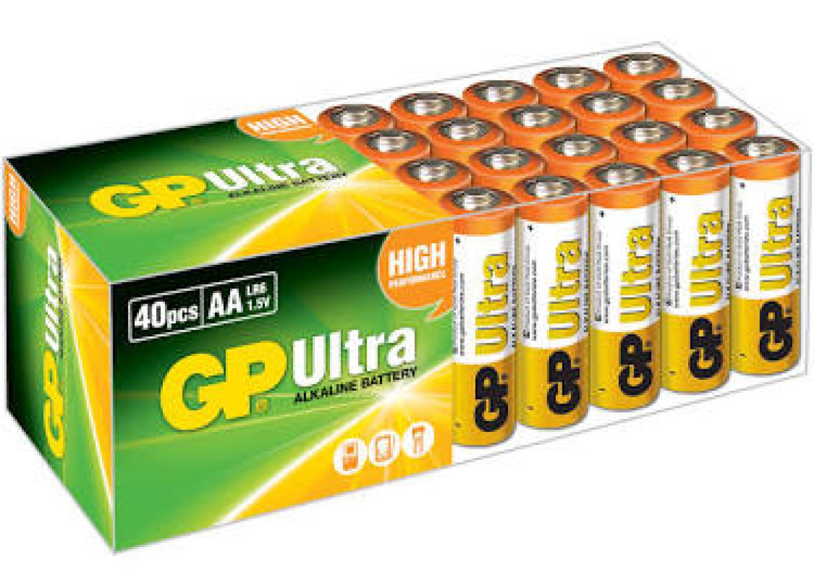 GP G-Tech LR6 AA Boy Ultra Alkalin Kalem Pil 40'lı Paket GP15AU-2B40