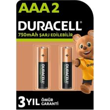 Duracell Şarj Edilebilir AAA İnce Pil 750 mAh
