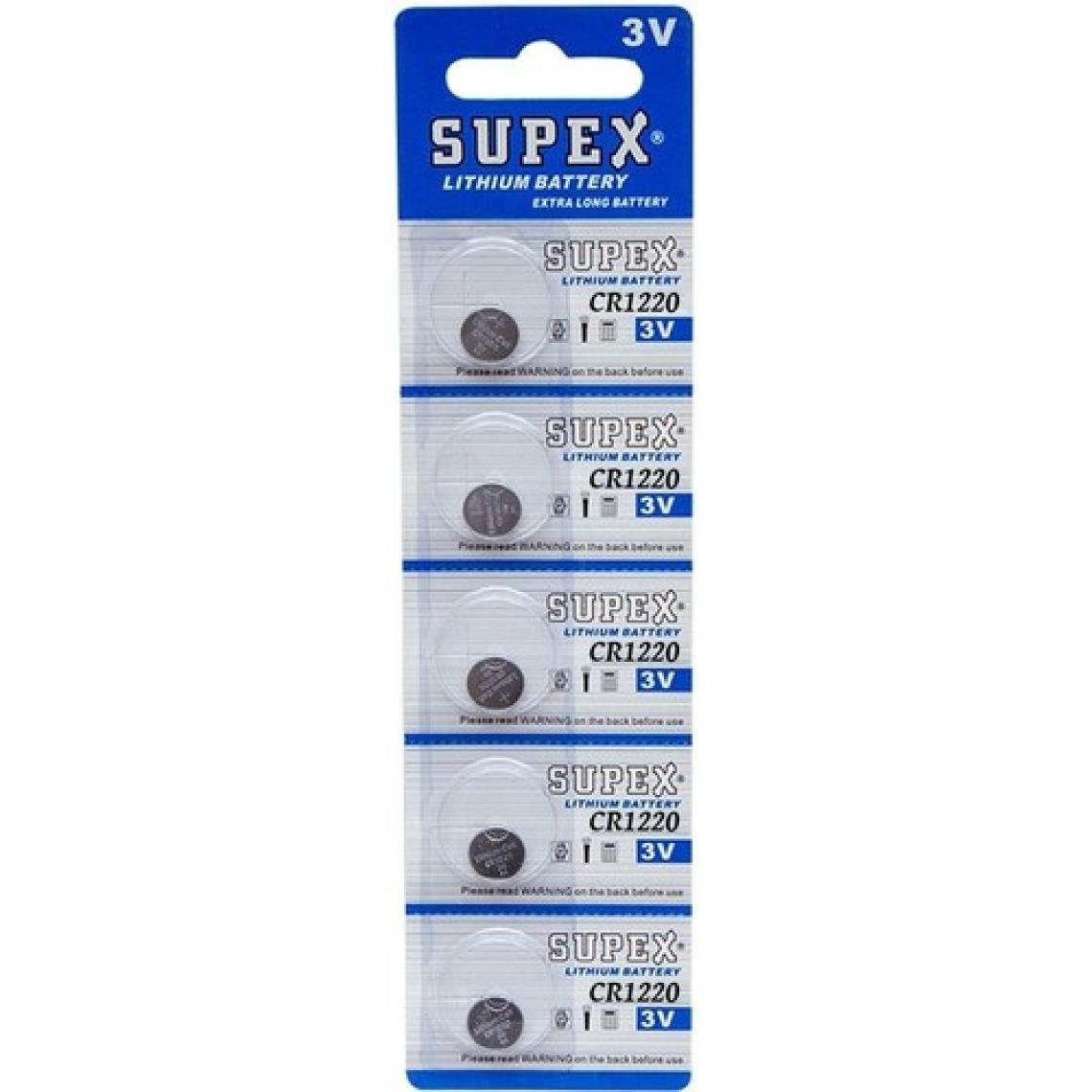 Ayt Supex CR1220 3 Volt 5 Li Lityum Pil Saat Pili Düğme Pil Cr 1220