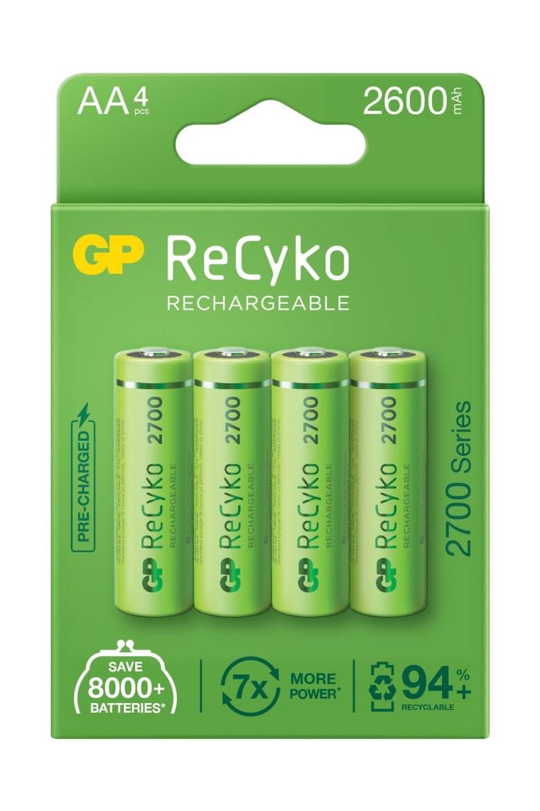 GP 2700 Serisi 2600 mAh AA 4'lü Şarjlı Kalem Pil