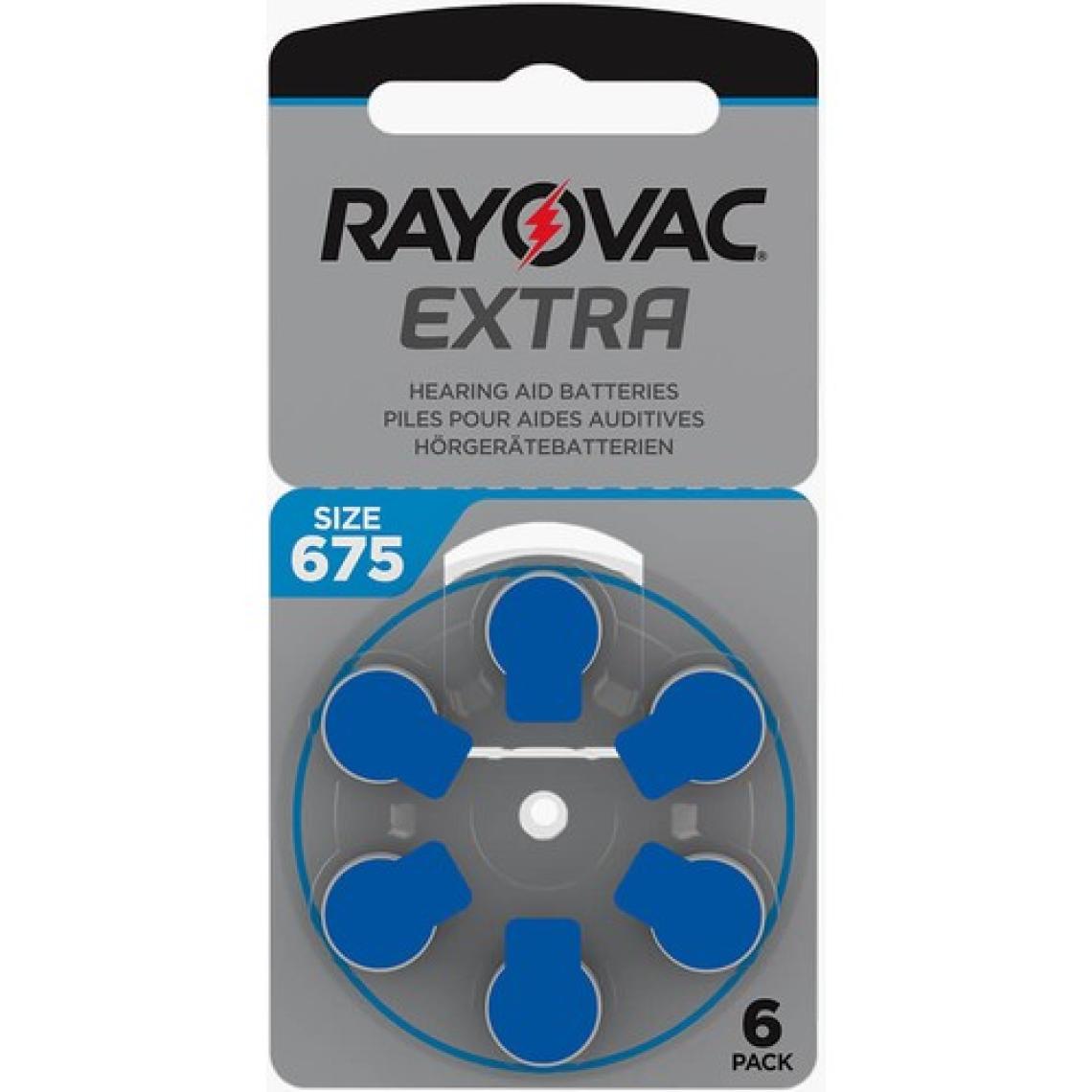 Rayovac Extra 675 Numara Işitme Cihazı Pili (10 Paket x 6 Adet = 60 Adet Pil)