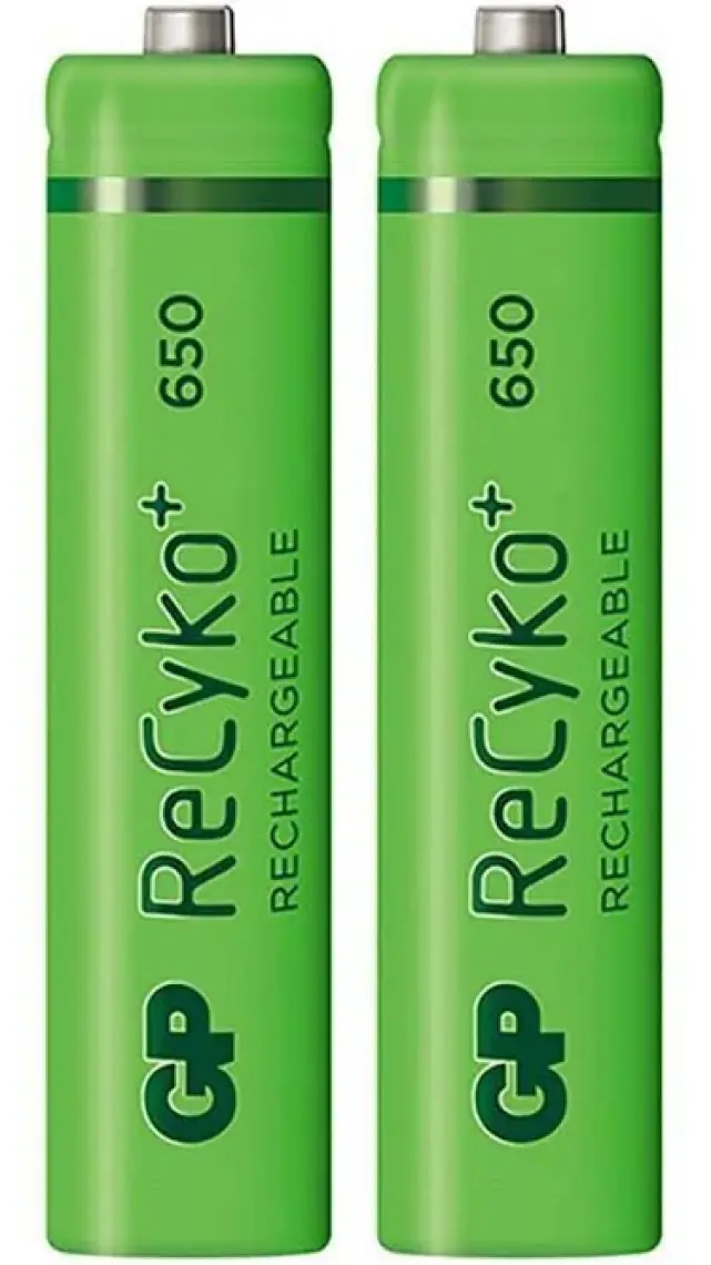 GP Recyko 650 mAh 1.2V AAA Boy NiMH İnce Şarjlı Pil 2'li Kart