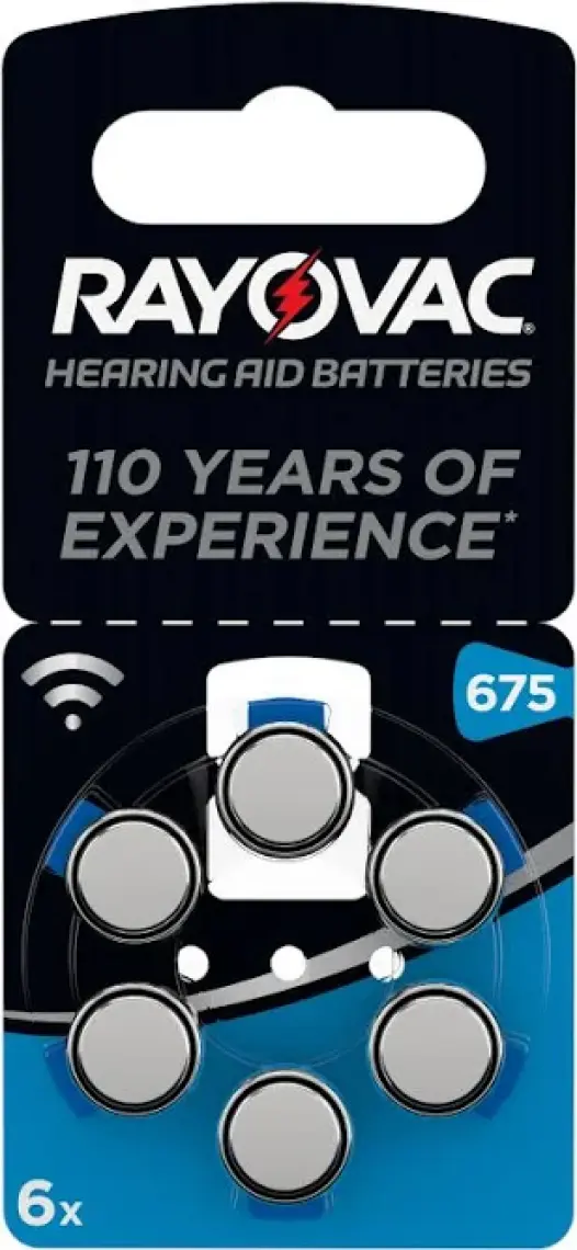 Rayovac Hearing Aid Batteries 675 Numara Blister İşitme Cihaz Pili 6'lı