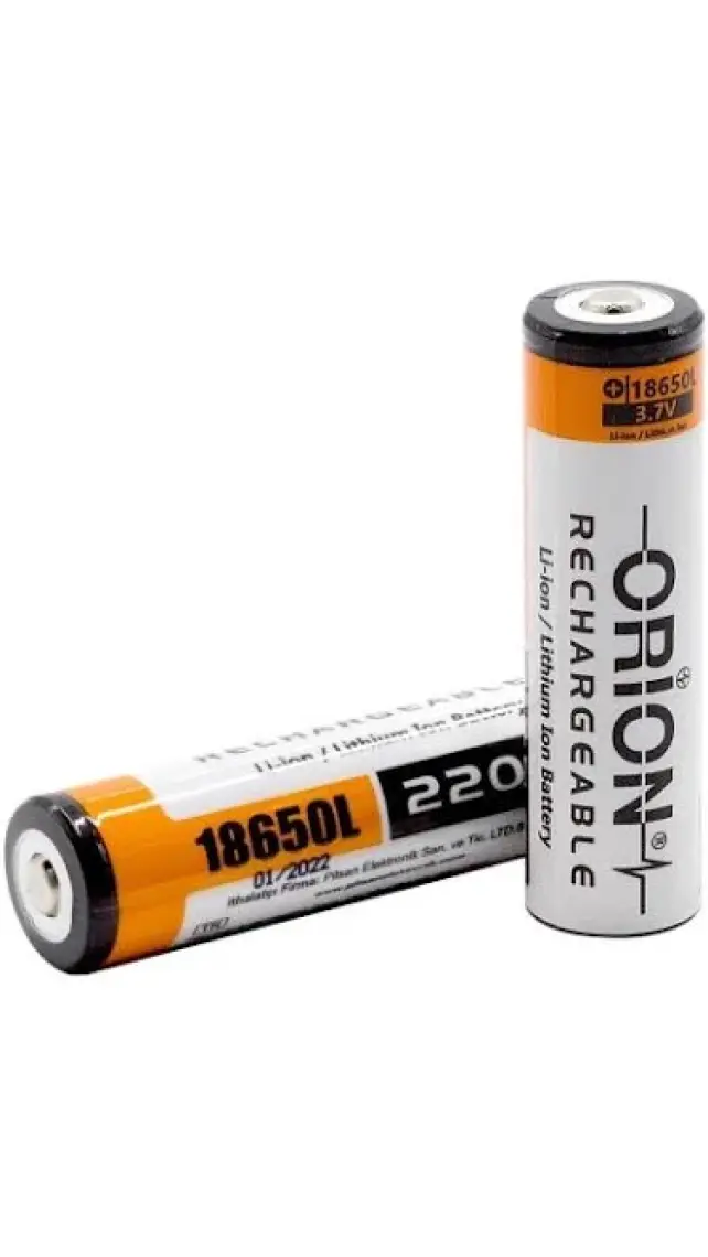 Orion 18650 3.7 V 2200 Mah Şarjlı Li-Ion Pil (Başlı)