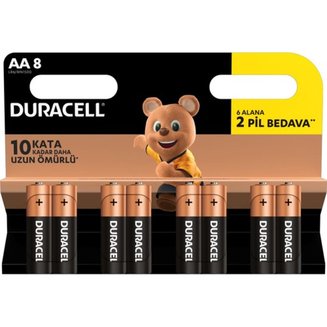 Duracell Alkalin Aa Kalem Piller 8’li Paket