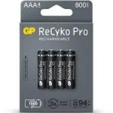 GP Recyko Pro 800 mAh 1.2V AAA Boy NiMH İnce Şarjlı Pil 4'lü Kart