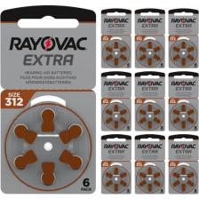 Rayovac Extra 312 Numara Işitme Cihazı Pili (10 Paket x 6 Adet = 60 Adet Pil)