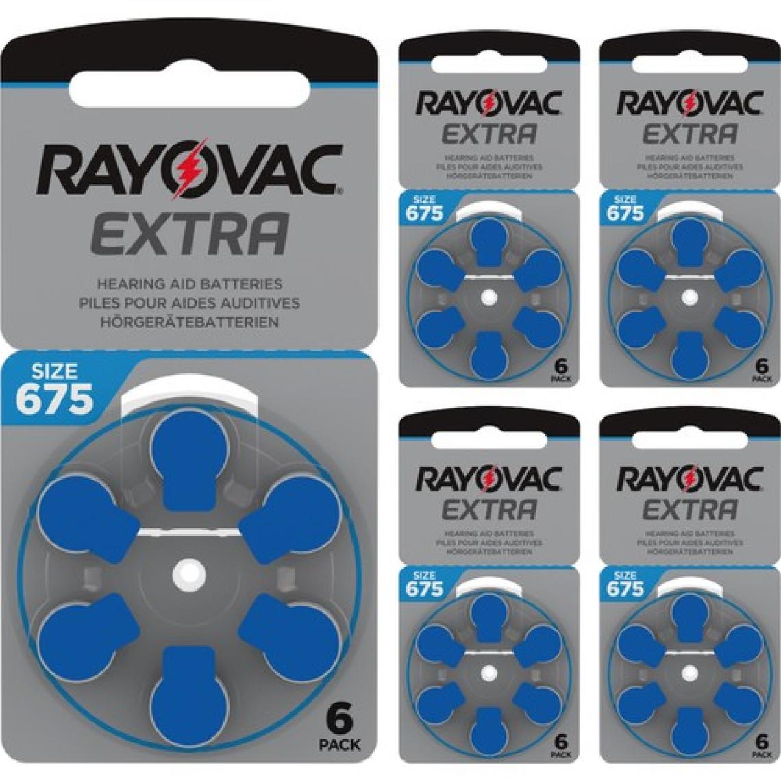 Rayovac Extra 675 Numara Işitme Cihazı Pili (5 Paket x 6 Adet = 30 Adet Pil)