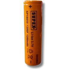 Supex SP-18650-1200F 3.7V 1200MAH Li-Ion Pil Başlıksız