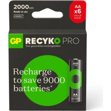GP Recyko Pro 2000 mAh 6'lı AA Şarjlı Kalem Pil