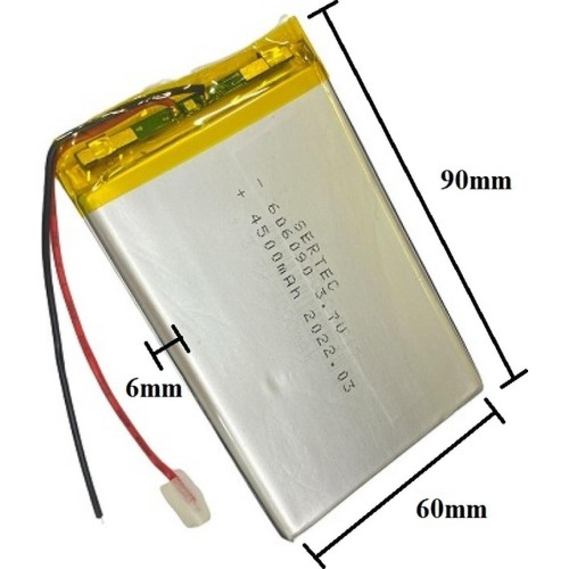 Sertec 606090 3.7V 4500 Mah Lityum Polimer Pil 1.5A (Drone Için Uygun Değildir)