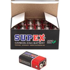 Supex 6F22 9 Volt Pil (12 Li Paket)