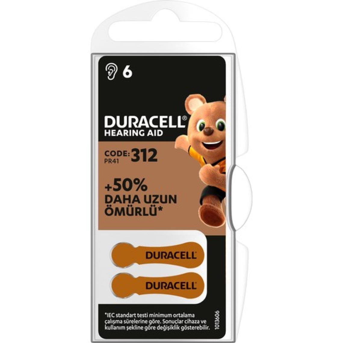 Duracell 312 Numara İşitme Cihazı Pili