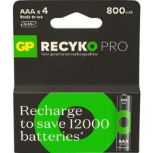 GP Recyko Pro 800 mAh 1.2V AAA Boy NiMH İnce Şarjlı Pil 4'lü Kart