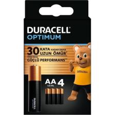 Duracell Optimum AA Pil (4'lü paket), Alkalin Pil 1,5V, LR6 MX1500