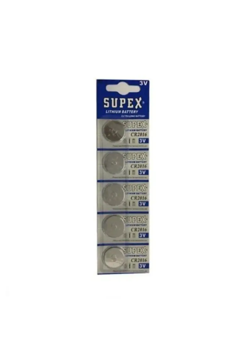 Supex CR-2016 3V Lityum Para Pil 5'li