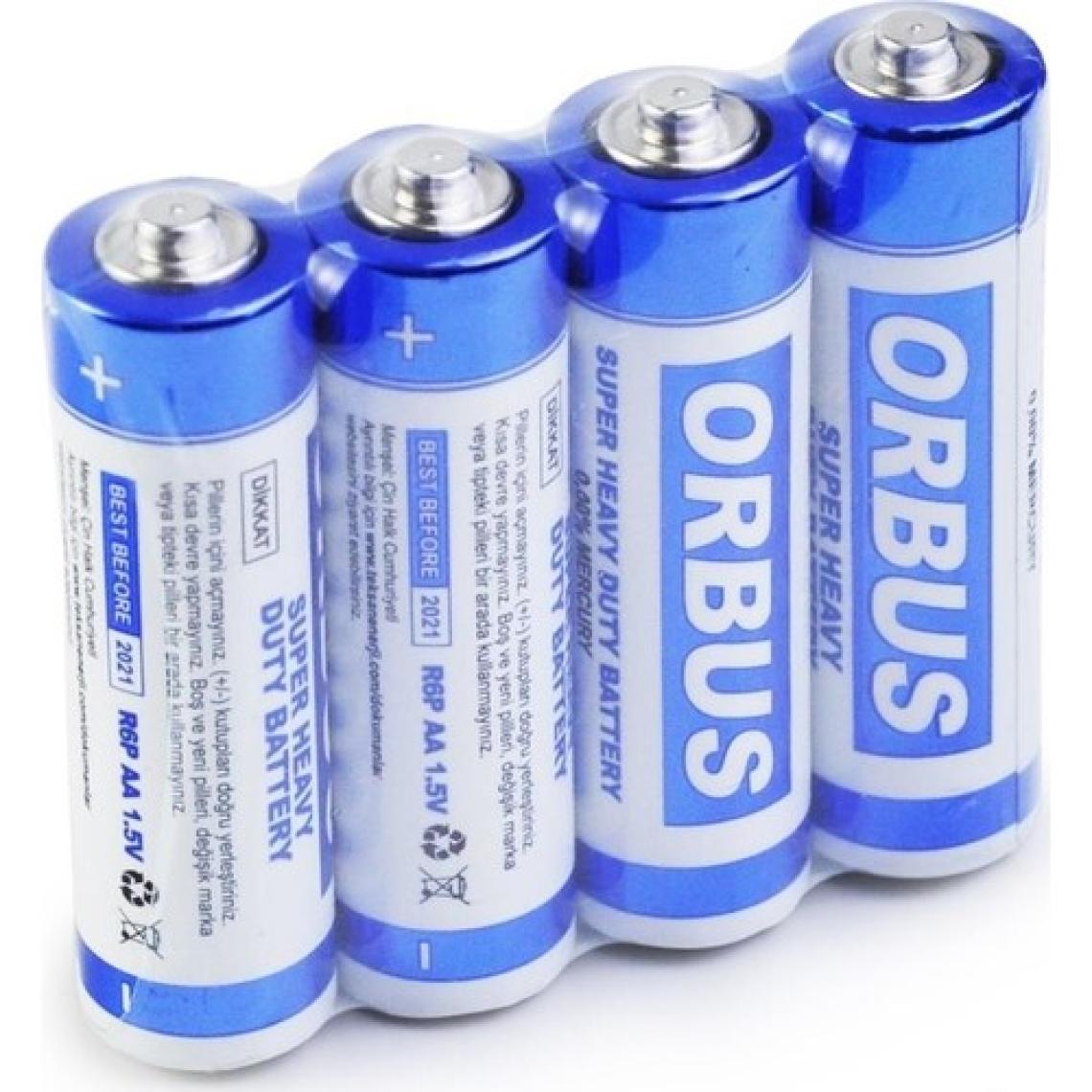 Orbus R6P 1.5V Heavy Duty Battery Aa Kalem Pil Süper 4'lü