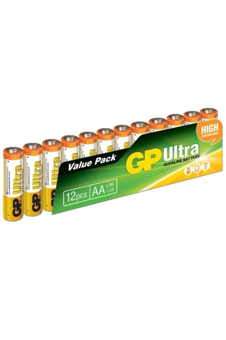 GP LR6 Ultra Alkalin AA 12'li Kalem Pil