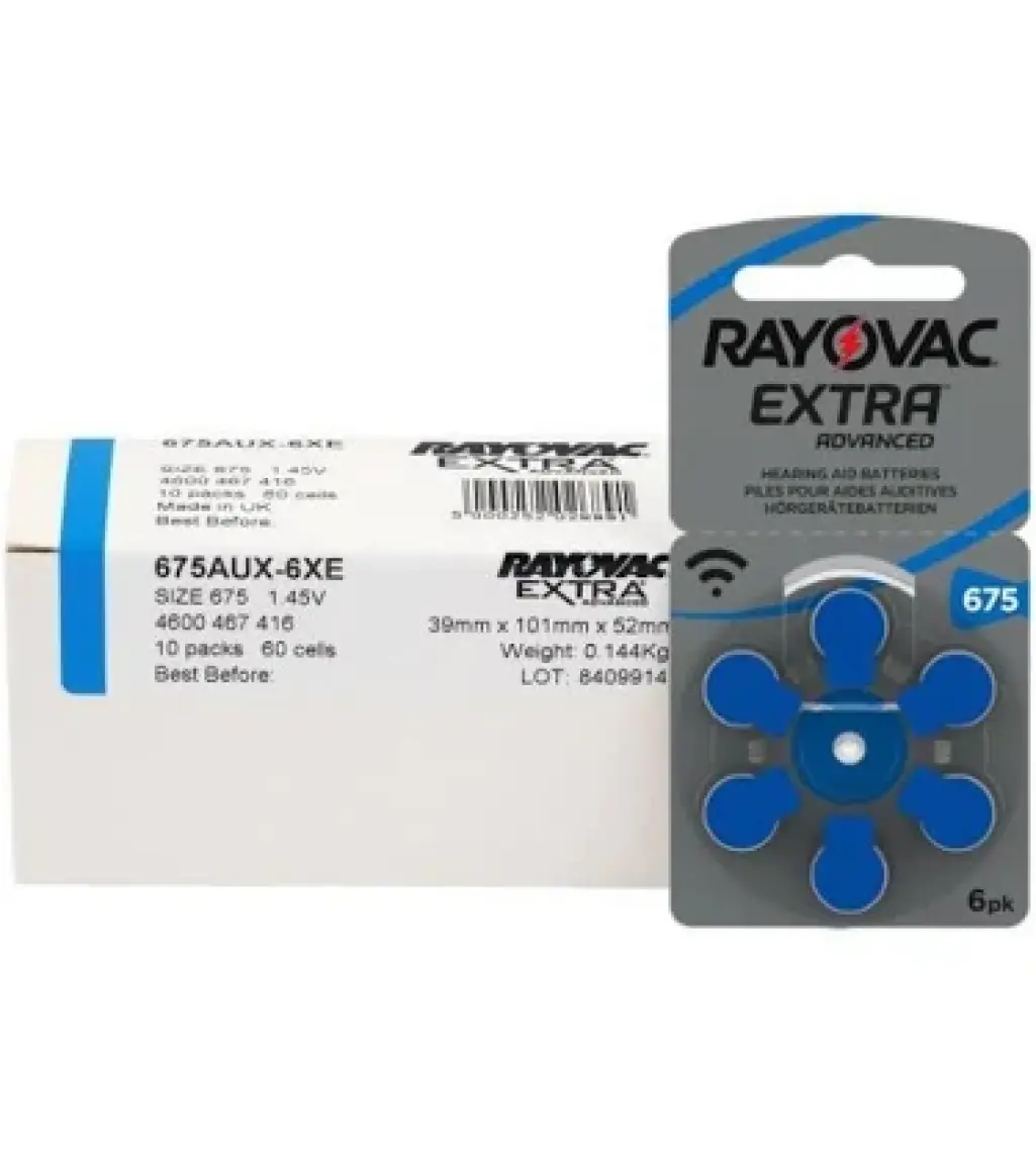 Rayovac Extra 675 Numara Kulaklık Pili 60'lı