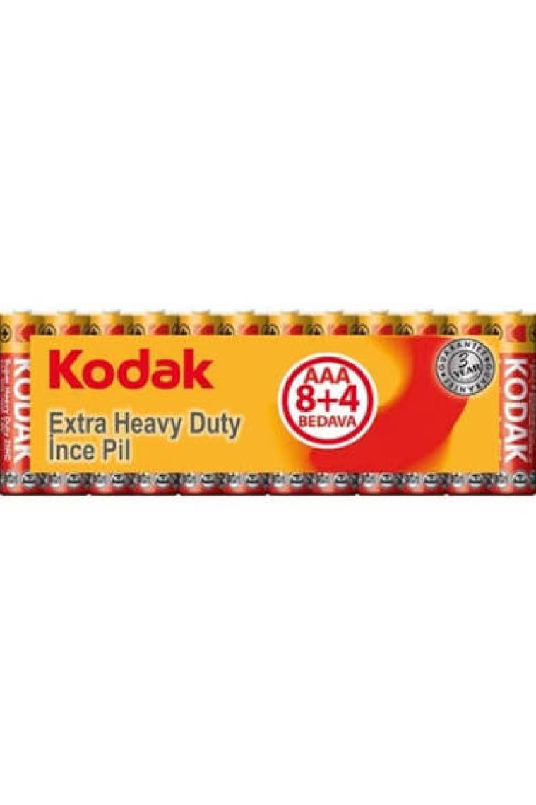 Kodak 12 Adet Çinko Karbon Shrink ince Pil AAA
