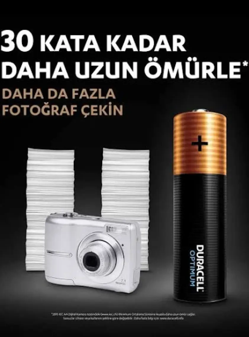 Duracell Optimum AA Pil (8’li paket), Alkalin Pil 1,5V, LR6 MX1500