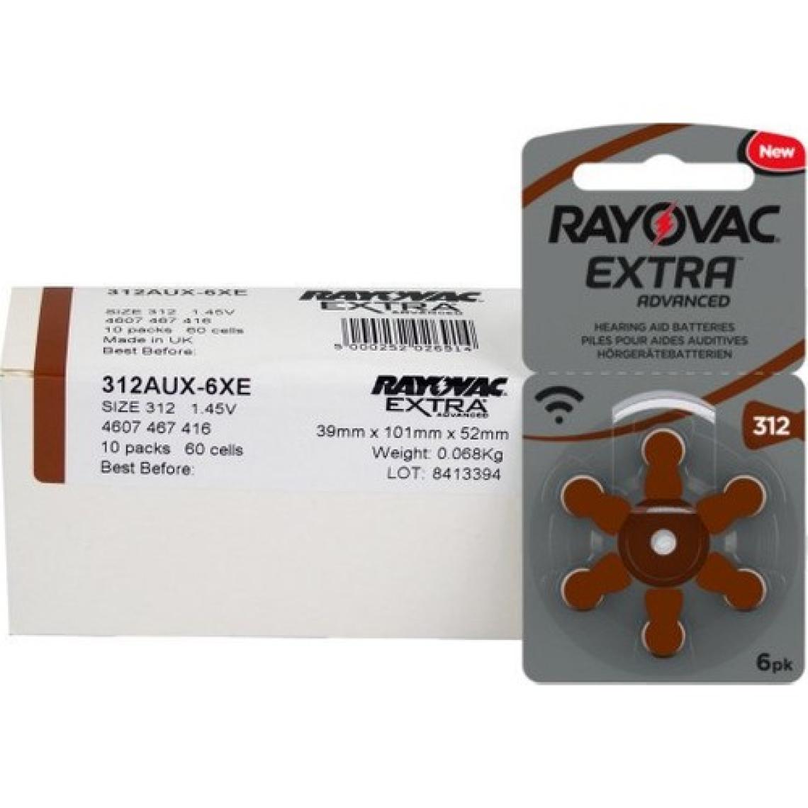 Rayovac Extra Advanced Işitme Cihazı Pili NO:312 - 60 Adet
