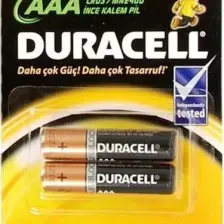 Duracell Alkalin AAA İnce Kalem Piller 2’li paket