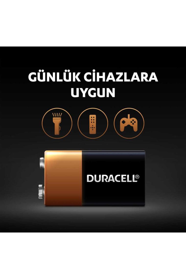 Duracell Alkalin 9 Volt Pil 6LR61/MN1604