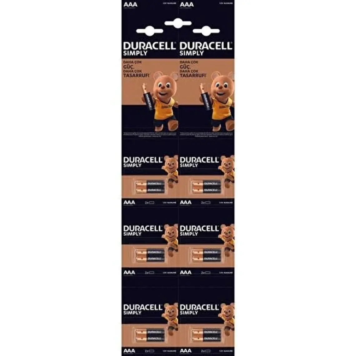 Duracell Alkalin AAA İnce Kalem Piller 2’li paket