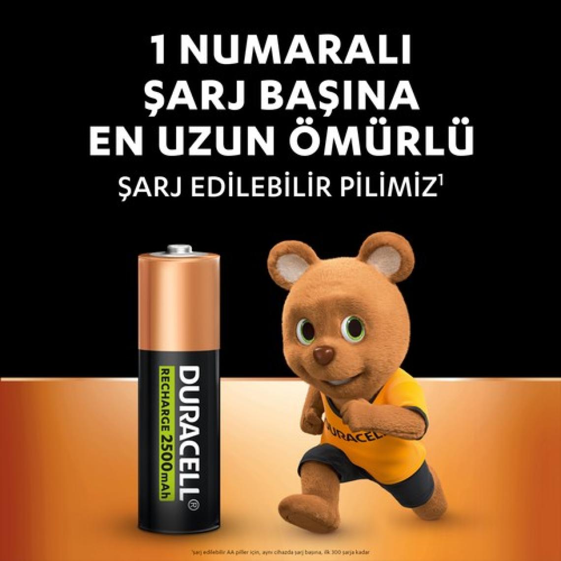 Duracell Şarj Edilebilir AA Kalem Pil 2500 Mah 4'Lü Paket